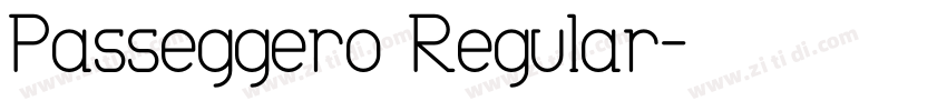 Passeggero Regular字体转换